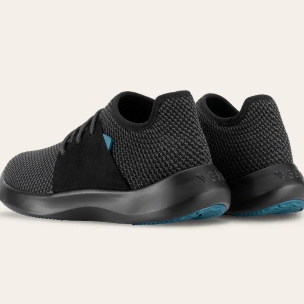 Vessi Style Black Knit Sneakers Women’s 7W Lightweight Comfort Walking Shoes - Picture 5 of 6